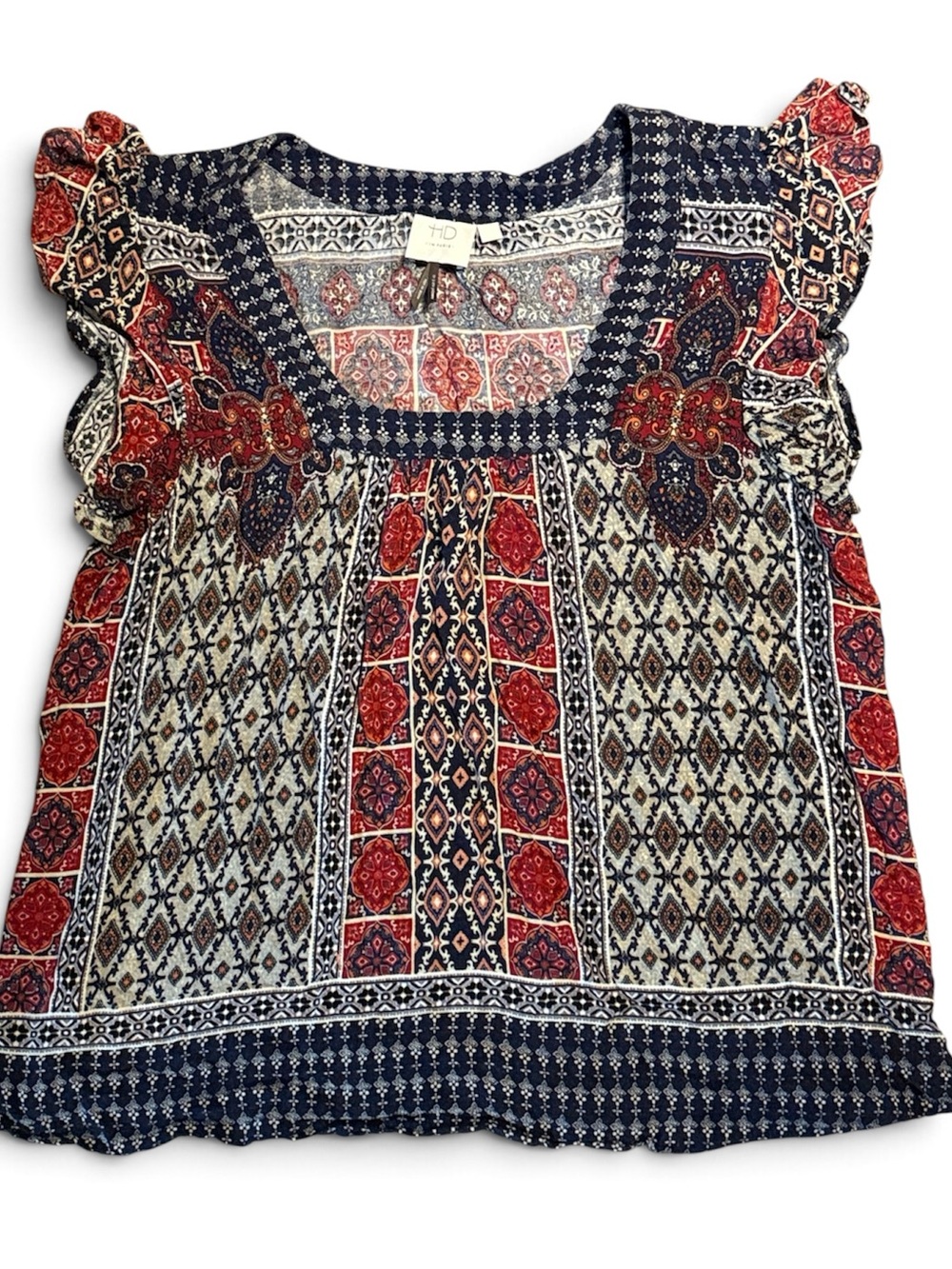 Anthropologie x HD in Paris Bohemian Flutter Sleeve Blouse!